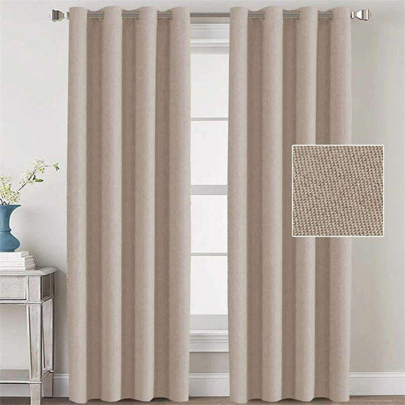 Luxury Blackout Window Curtain Foil Print Pleated Solid Style Knitted Curtains Living Room Bedroom Cafe Hotel Use