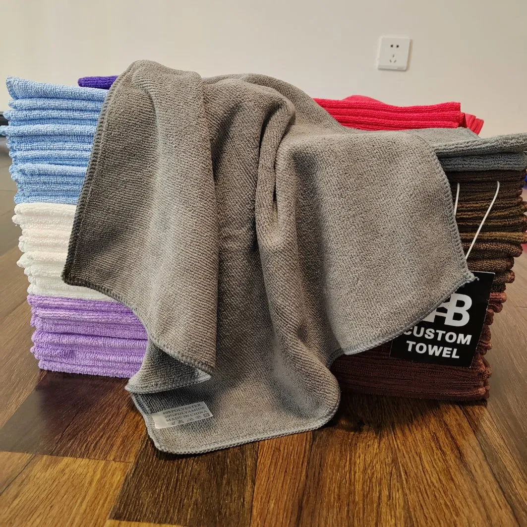 Wholesale Quick Dry Microfiber Car Cleaning Towel with Custom Logo Laser Engraving/Printing/Embroidered