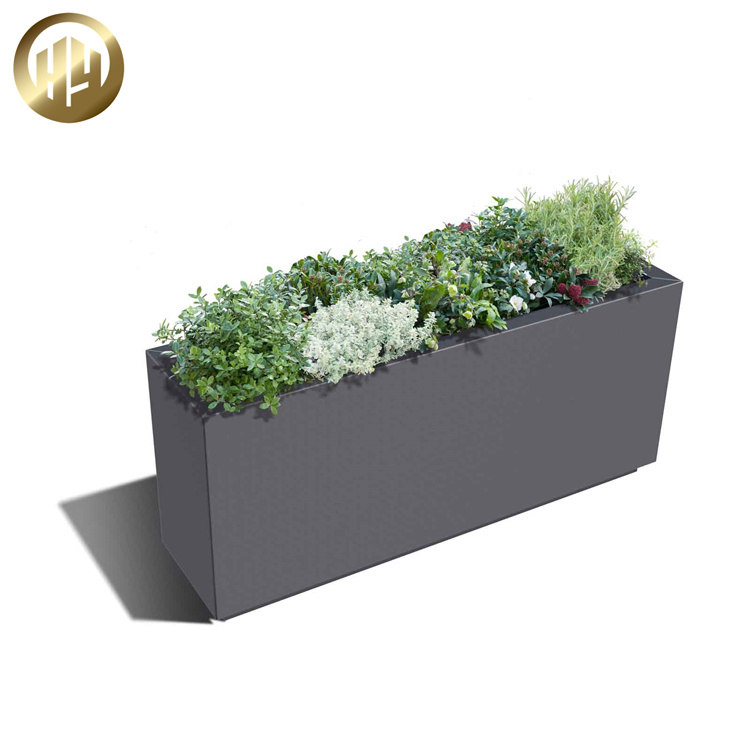 Flowerpot Weathering Steel Planter Box Custom Metal Flower Box