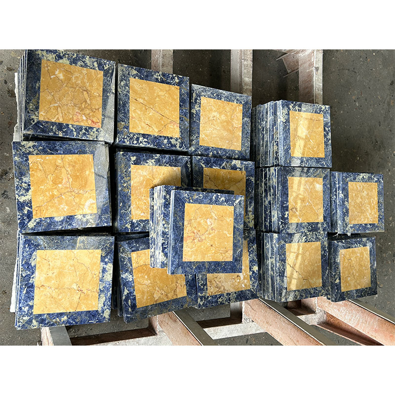 Natural Stone Waterjet Medallion Onyx Marble Inlay Tiles for Interior Design/Floor/Pattern Mosaic/Wall Covering Panels/Bathroom/Villa Project Wholesale Price