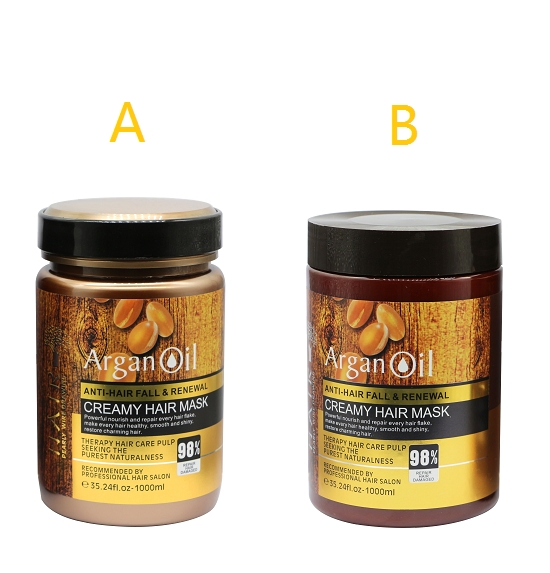 Wholesale Manufacturer Argan 500ml 1000ml Hair Care Product Pack Best Keratin Italian Midium Gold Treatment Argan Oil Hair Mask