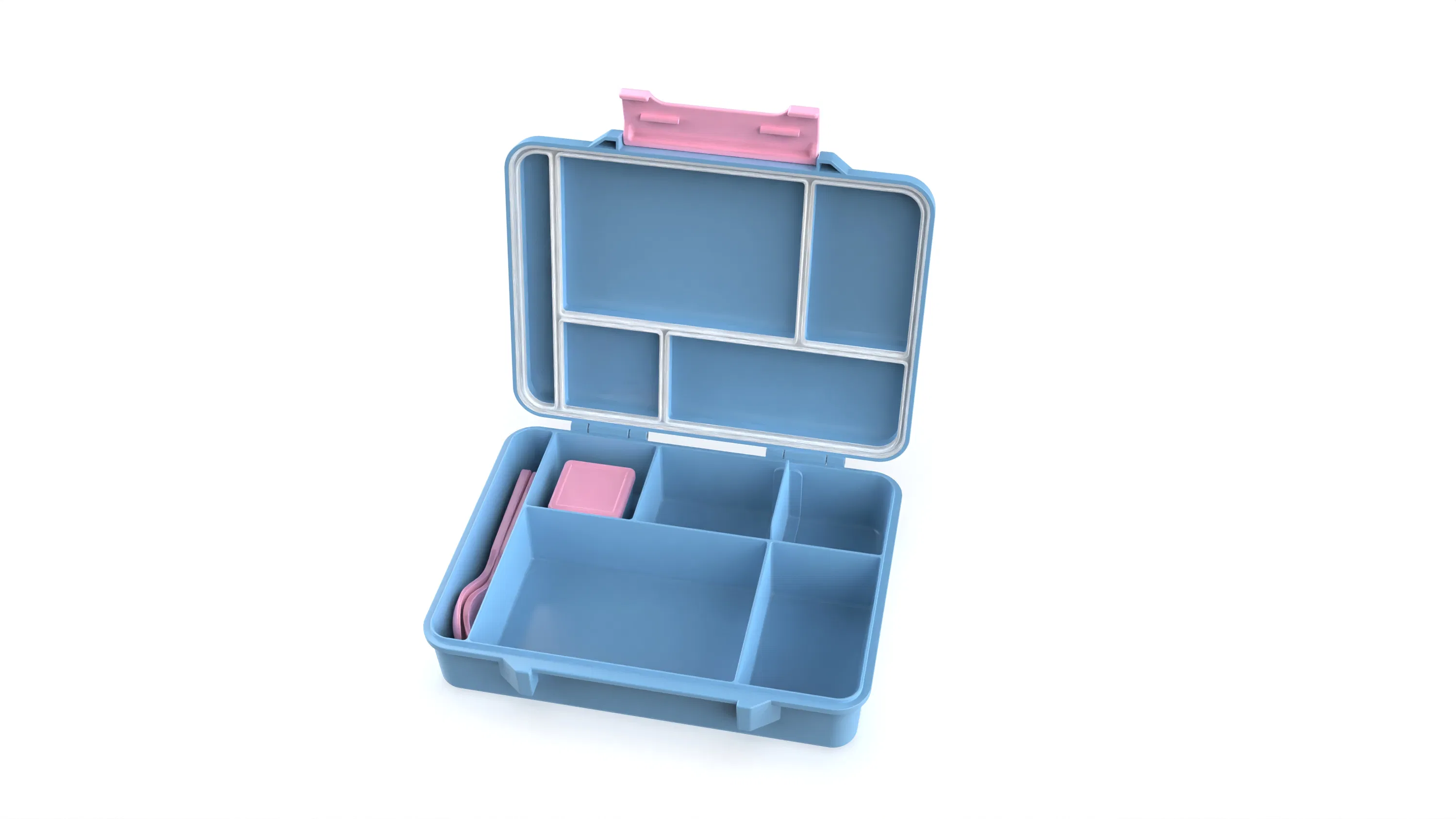 Aohea Household Items Steel Temoeas Lunch Box School Snack Eco-Friendly Lonchera Infantil Bento Box for Kids Custom Logo Stylish PP Compartment Lunch Box with W