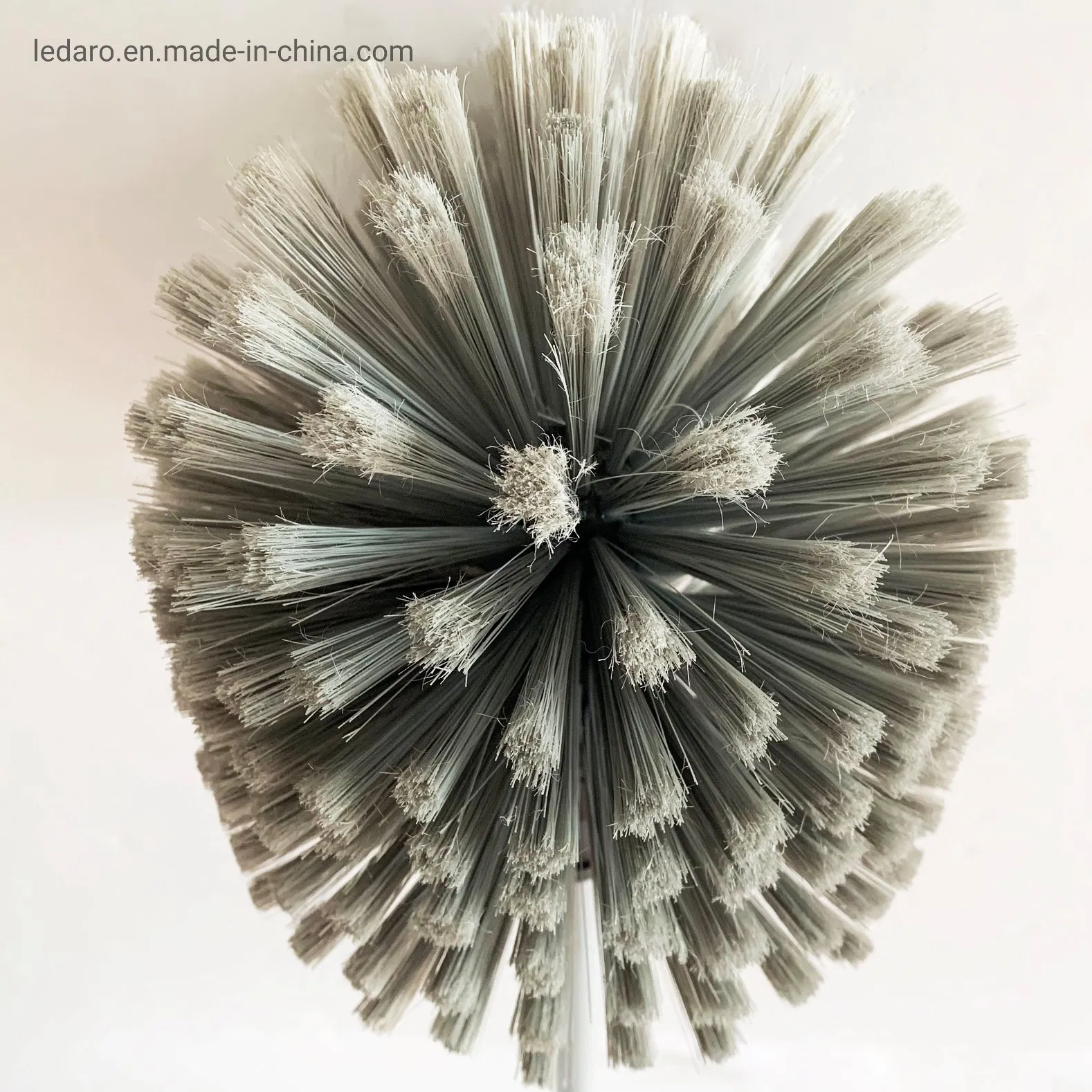 Durable Flexible Heavy Duty Cobweb Broom with Long Metal Telescoping Pole and Hard Pet Bristles for Ceiling Cleaning