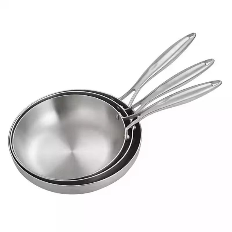 Great Quality Kitchen Heat Resistant Everyday Use Non-Stick Stainless Steel Fry Pans