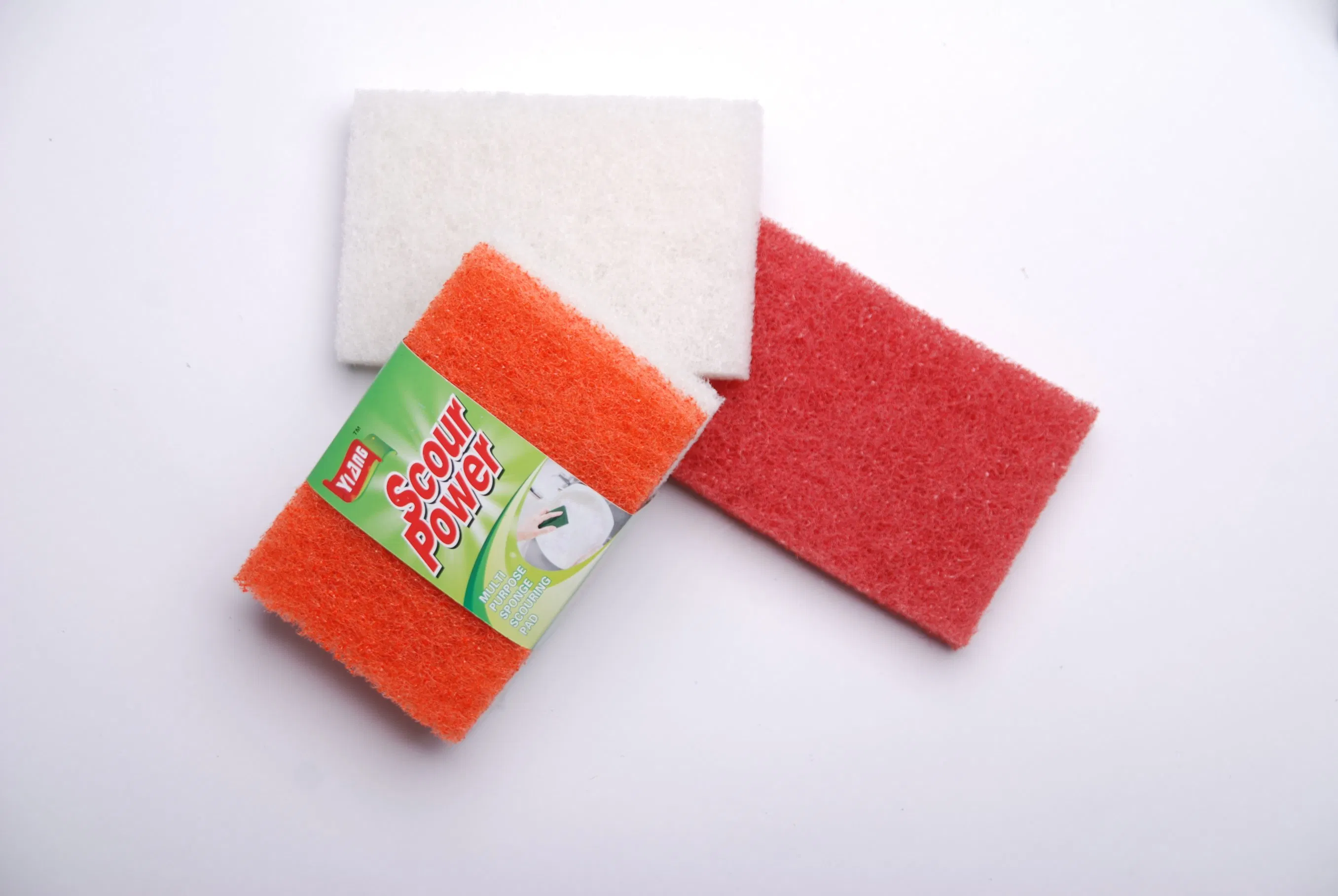 Scouring Pad with Handle Brush (6018)