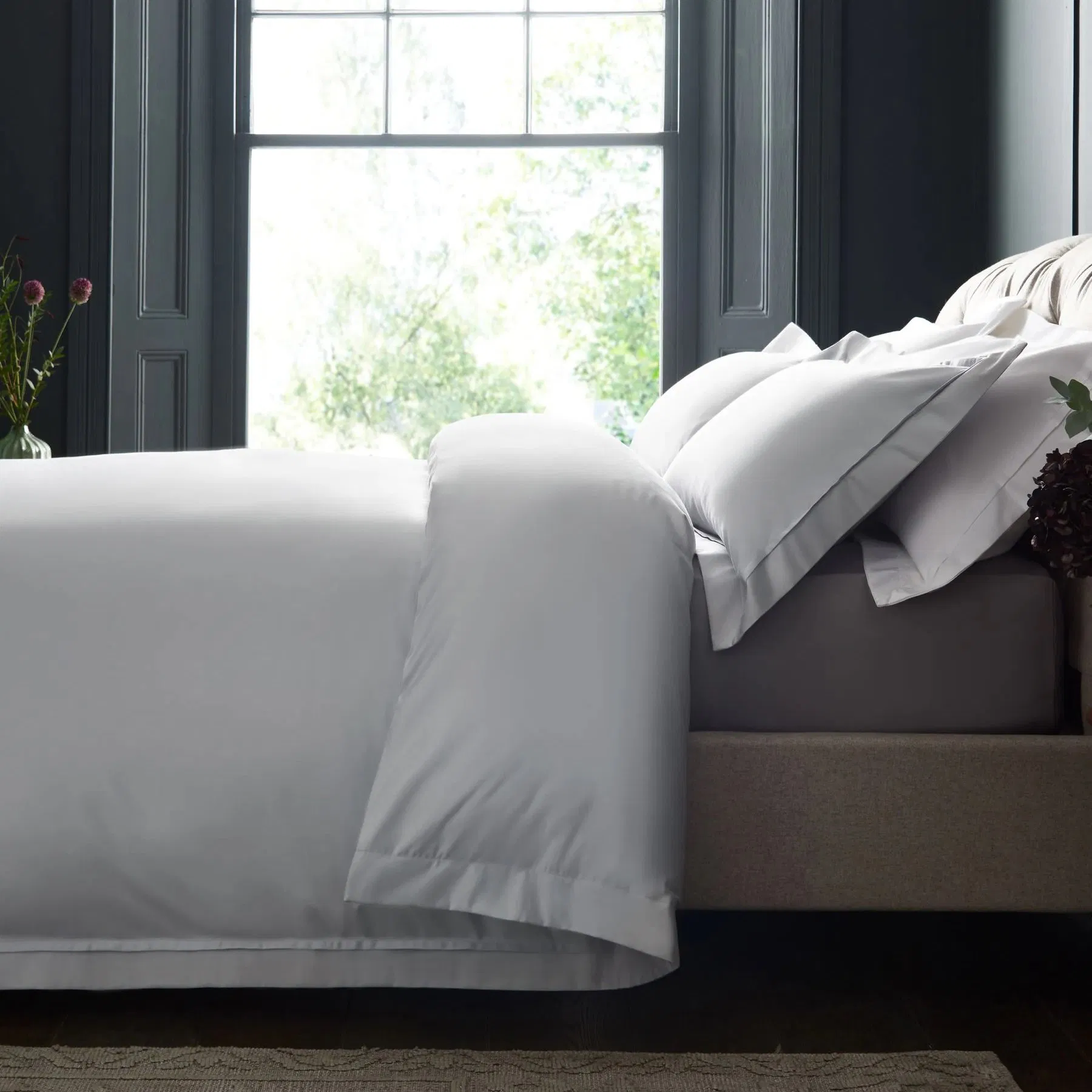 High Quality 100% Cotton 1000tc White Duvet Cover Set