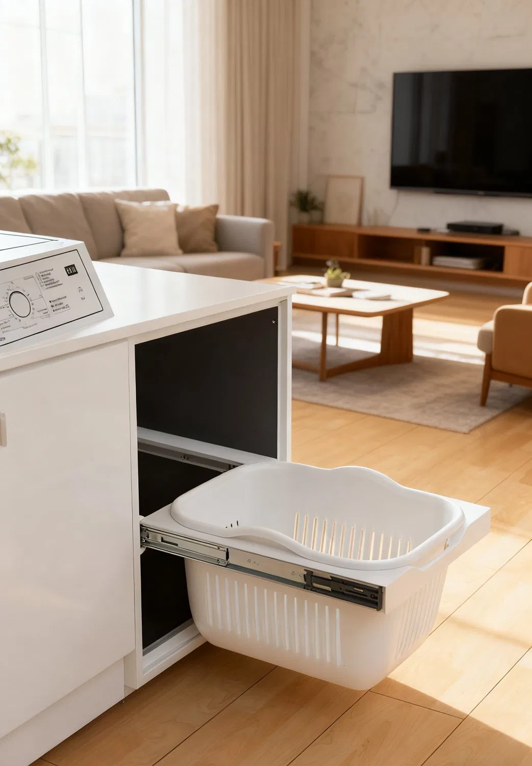 Выдвижная корзина для белья Tekey с мягким закрытием