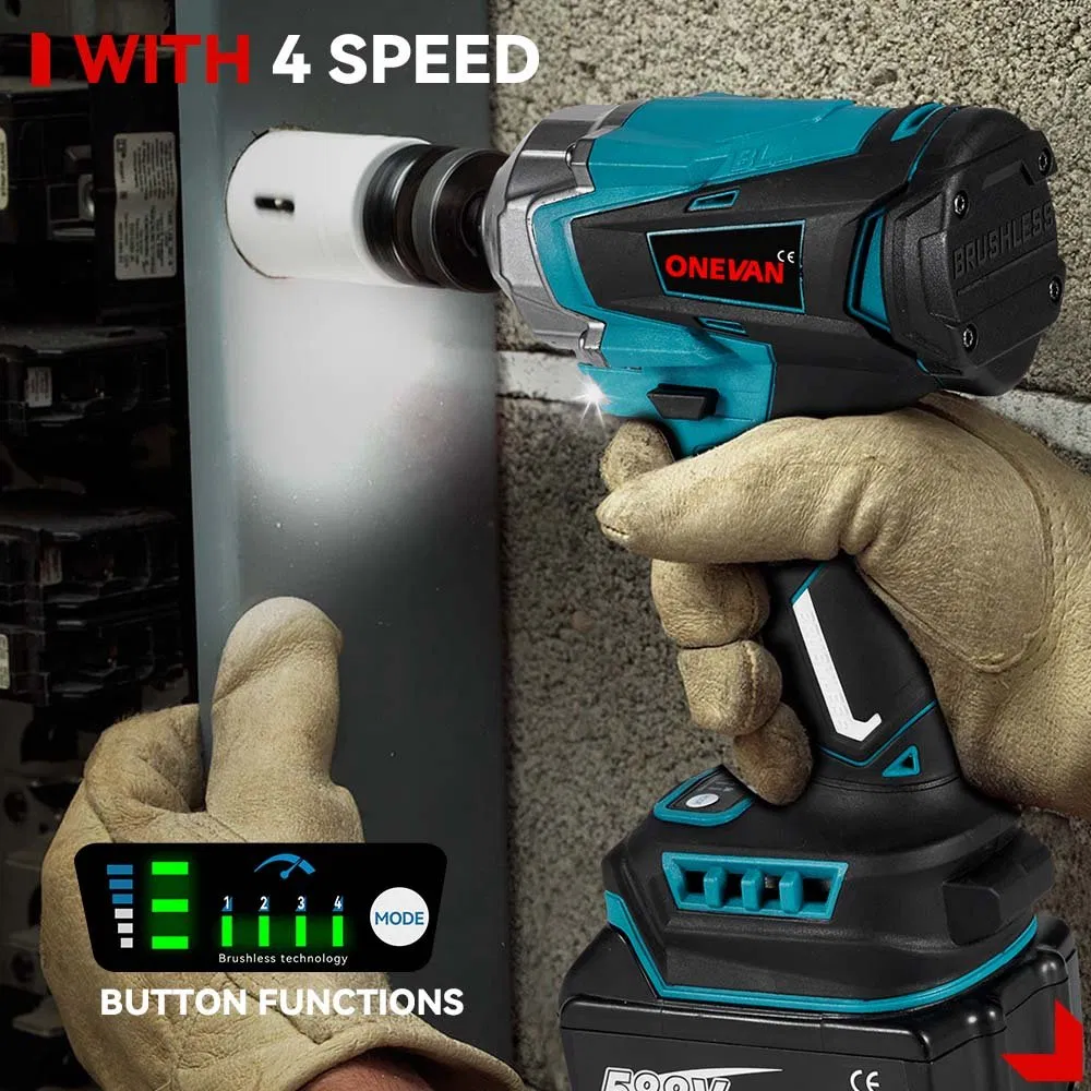 Беспроводной ударный гайковерт 18В с аккумулятором