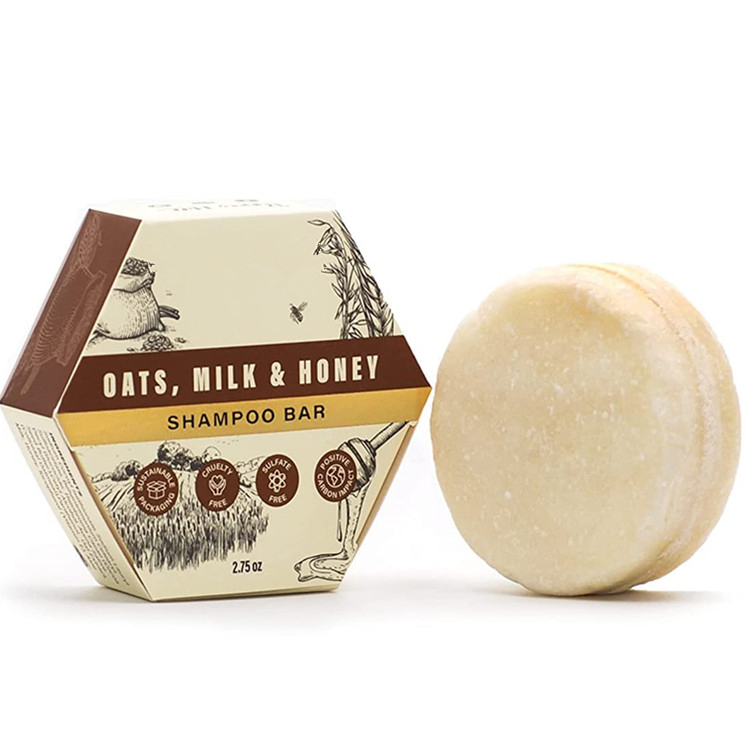 Nourishing Oat Milk Shampoo Bar with Honey for Radiant Hair