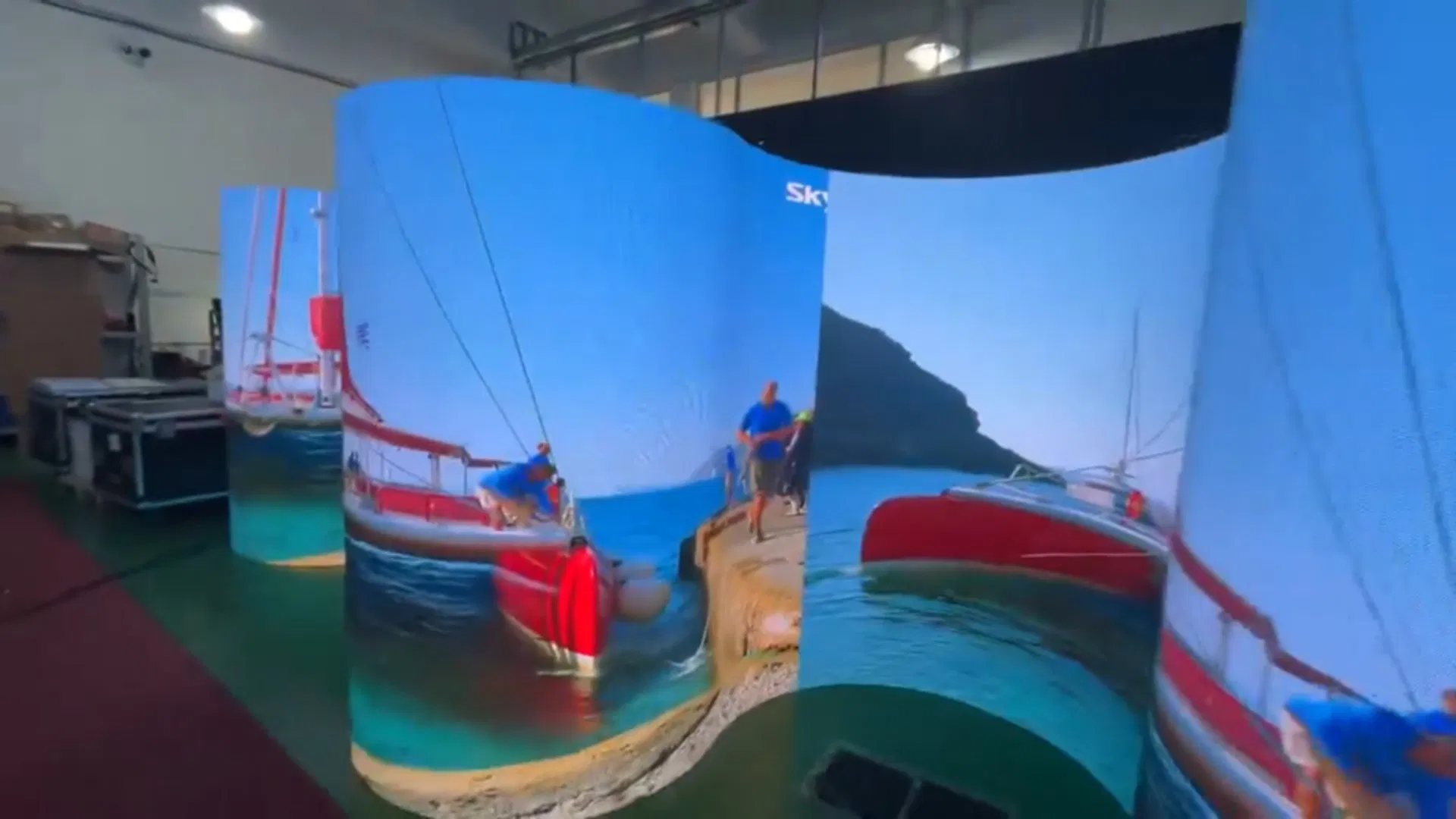 Factory Outdoor Rollable 3840Hz Flexible Curved Curtain Video LED TV Hotel Advertising 3D Billboard Module Panel Display Screen