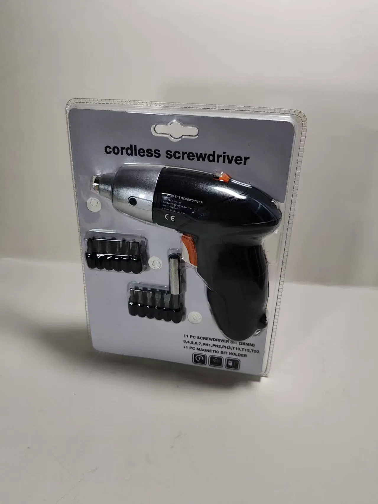 Compact 3.6V Cordless Screwdriver with LED Light for DIY