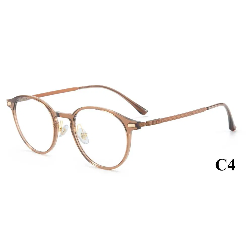 2025 New Styles Kbt98757 Elegant Retro Round HD Optical Glasses with Titanium Temples