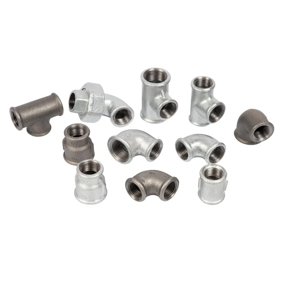 Malleable Iron Pipe Fittings Beaded Edge Galvanized Reducing 90 Degree Elbow