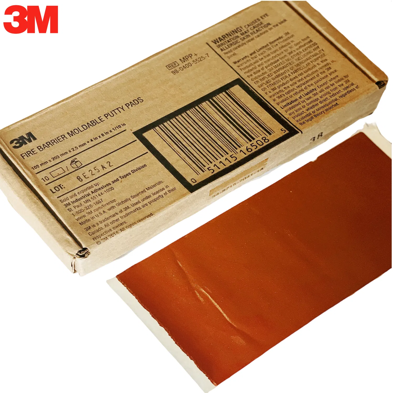 Moldable Fire Barrier Putty for Electrical Outlet Box Sealing 3m MP+