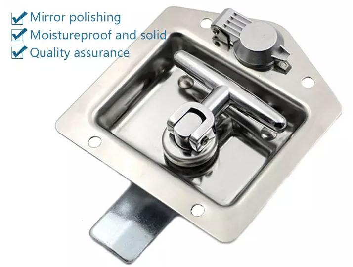 Car Truck Trailer Folding T Recessed Paddle Shape Tool Box Latch Lock