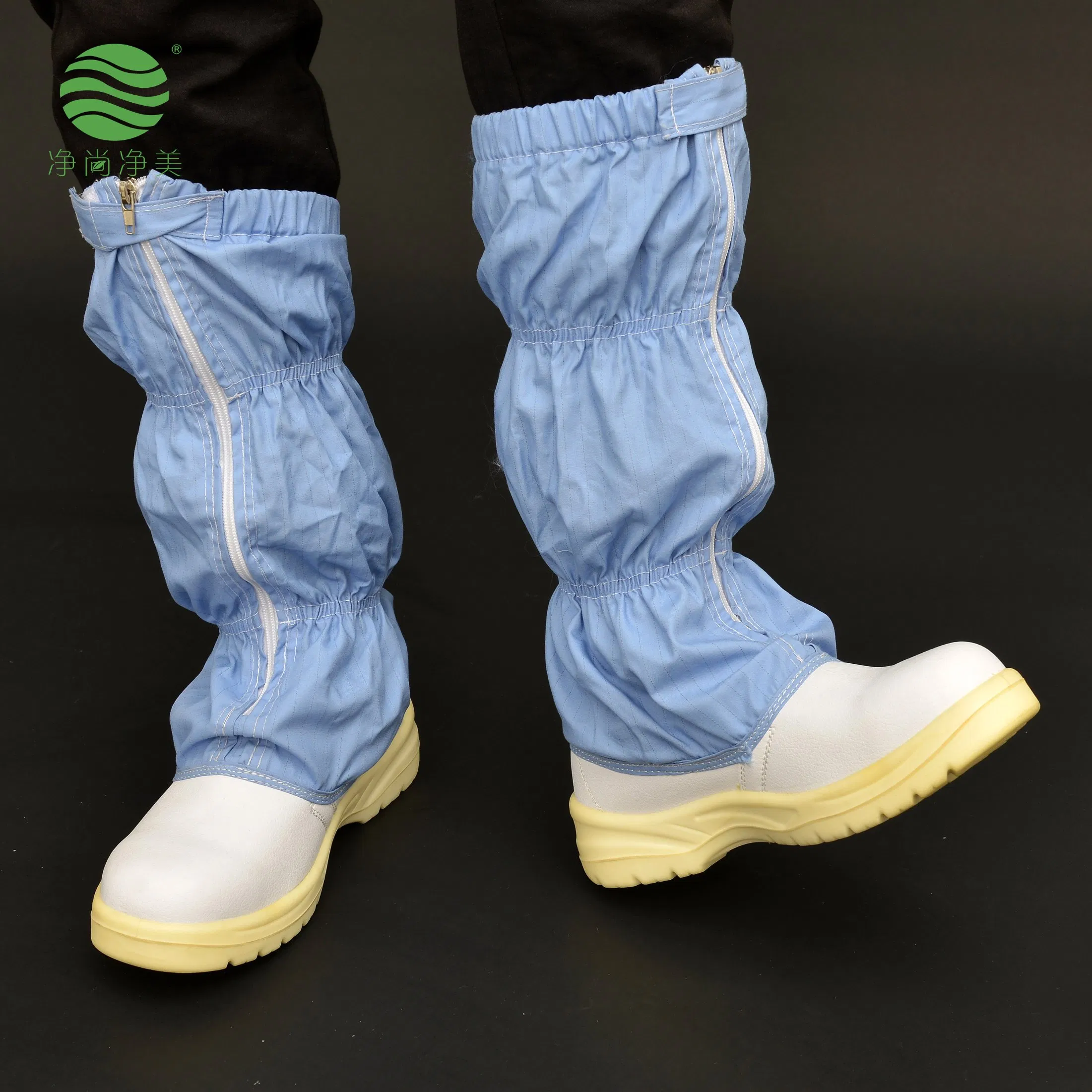 White Color Cleanroom ESD Anti-Static Safety Steel Toe Boots