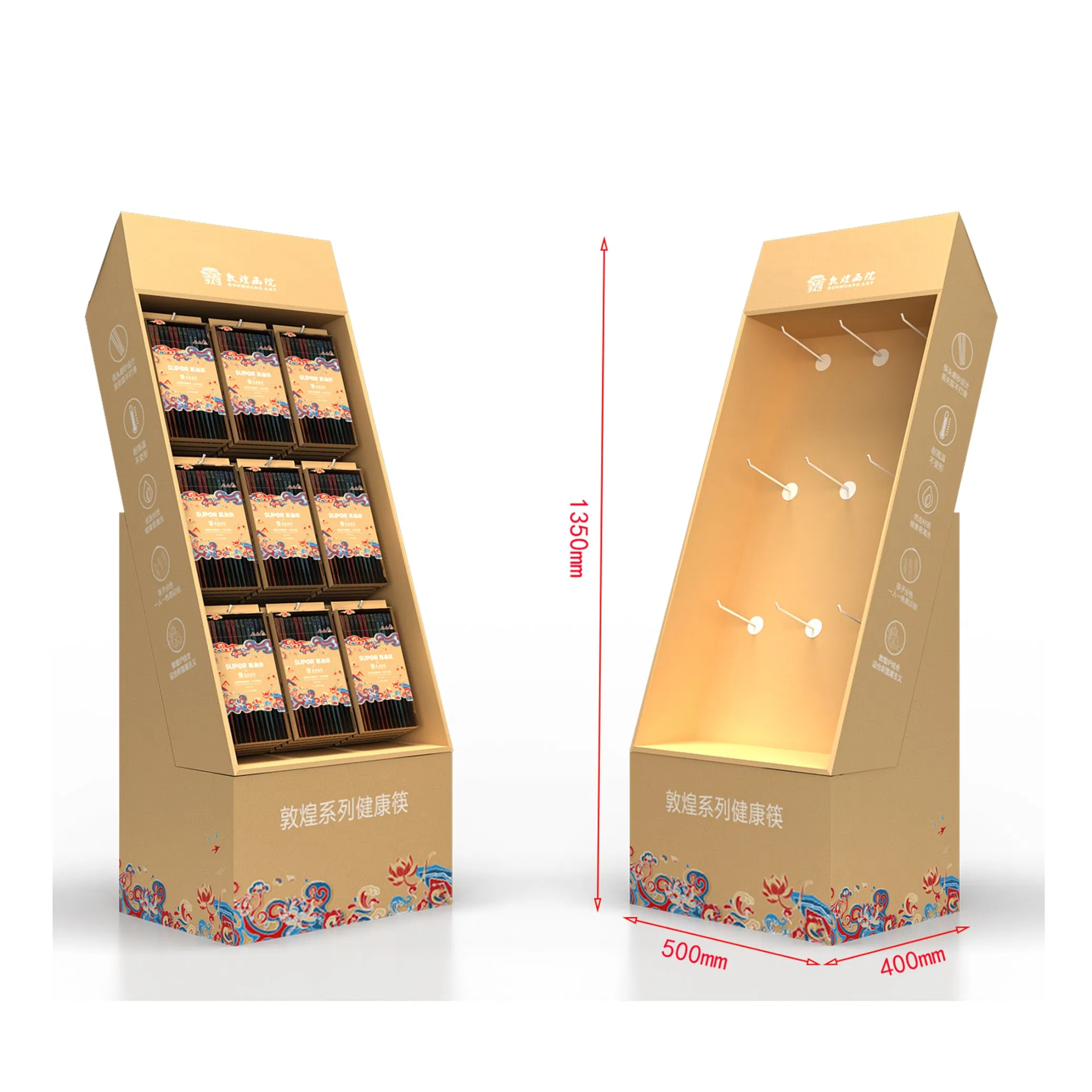 Custom Cardboard Pop Totem Display Stand Folding Banner for Advertisement