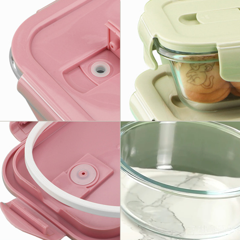 Microwave Heat-Resistant High Borosilicate Glass Preservation Bowl Lunch Box Food Storage Container