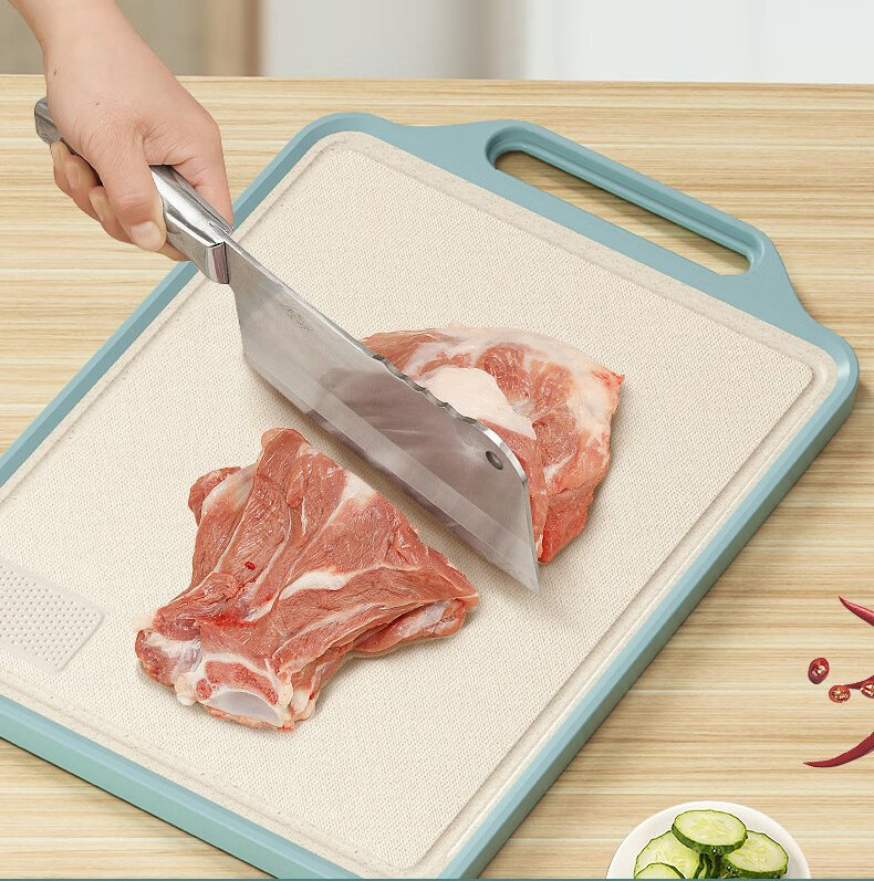 Household Double-Sided Anti-Slip and Mildew-Proof Cutting Board Kitchen Fruit Antibacterial Stainless Steel Wholesale
