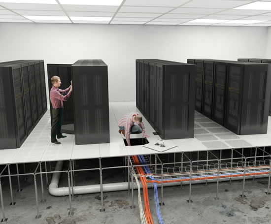 Strong Wear-Ability HPL All-Steel Anti Static Raised Access Floor Parquet Flooring Tile for Server Rooms/Bank/Offices/Electrical Factory/Computer Room