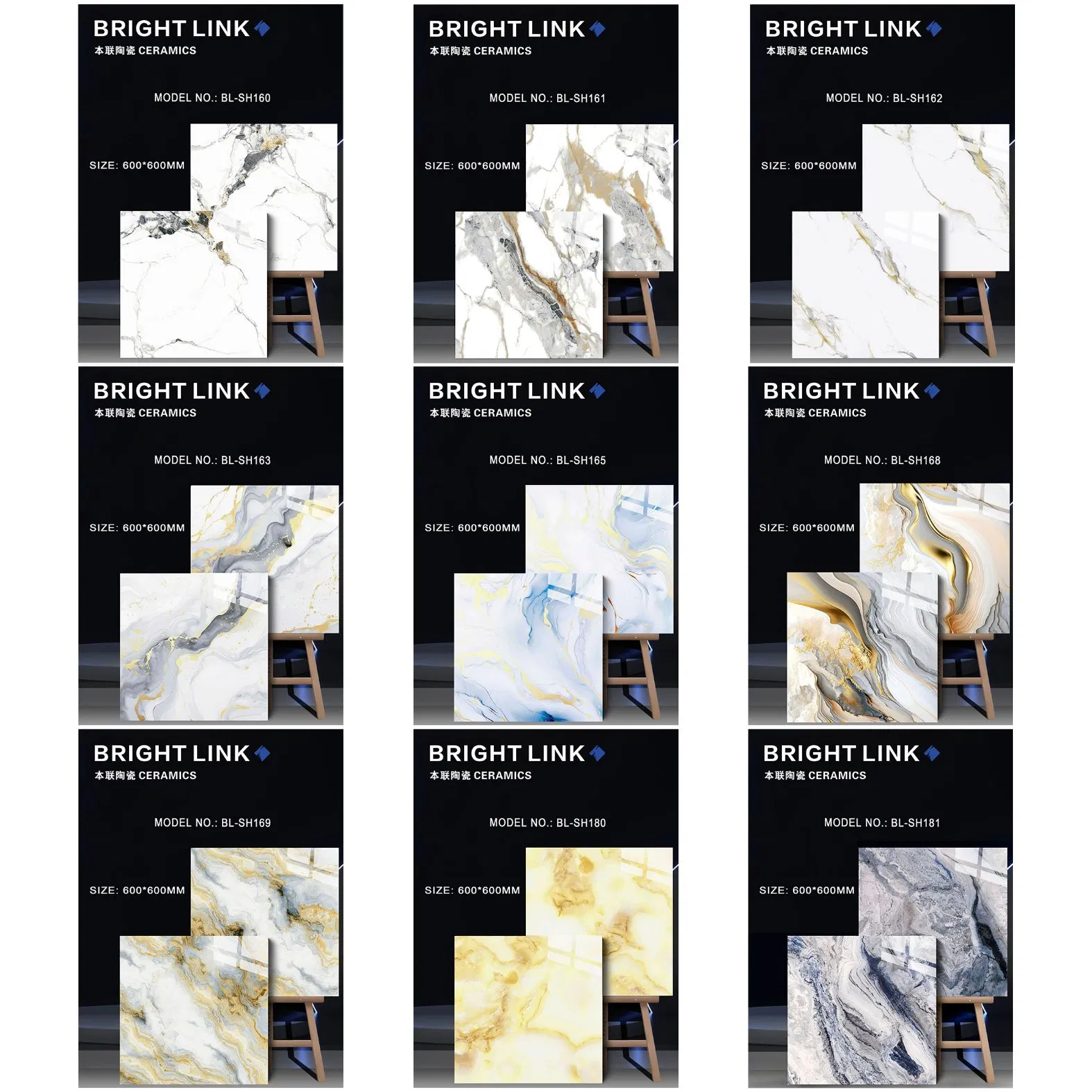 Deluxe Design 1000*1000mm Polish Glazed Porcelain Floor Tile