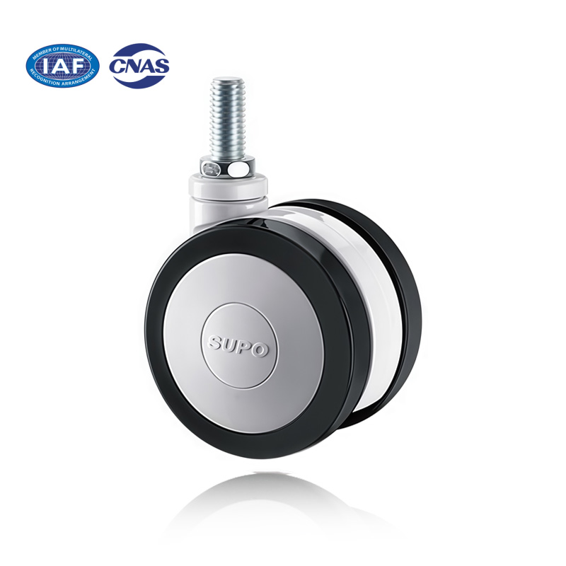 Round Stem with Foot Brake Medical Quiet Multi Directional Omni Caster Wheel