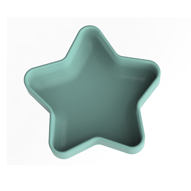 BPA Free Silicone Bowl Baby Feeding LED Weaning Set Star Shape Bowl