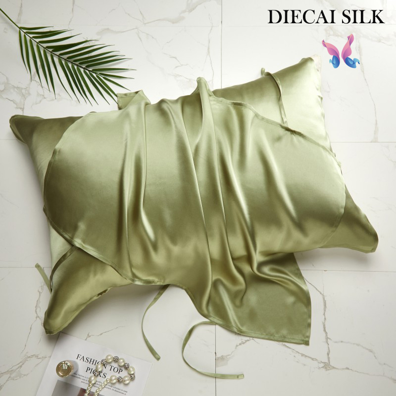 China Factory Zipper Style Mulberry Silk King Size Hot Sale Silk Pillowcase with Handmade