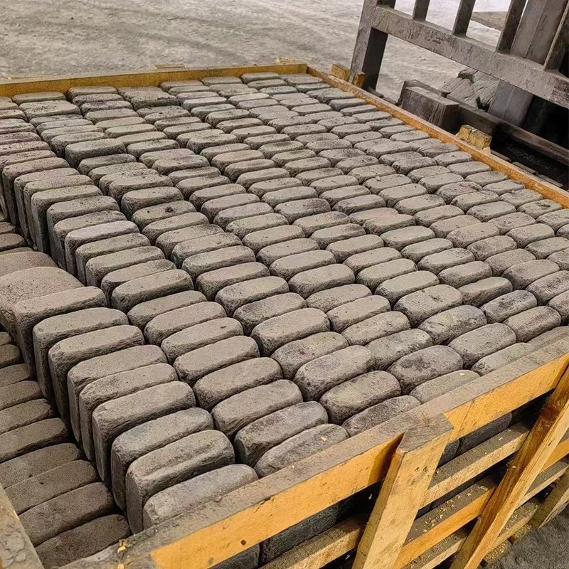 Tumble Natural Black Slate Tiles Cube Paving Stone Outdoor Flooring Cobblestone Tile