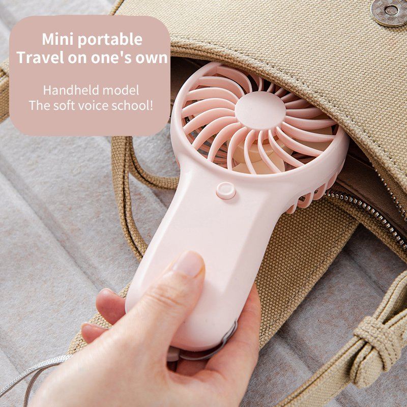 Newly Mini Handheld Small Fan USB Charging Portable Low-Noise Children Outdoor Mini Fan
