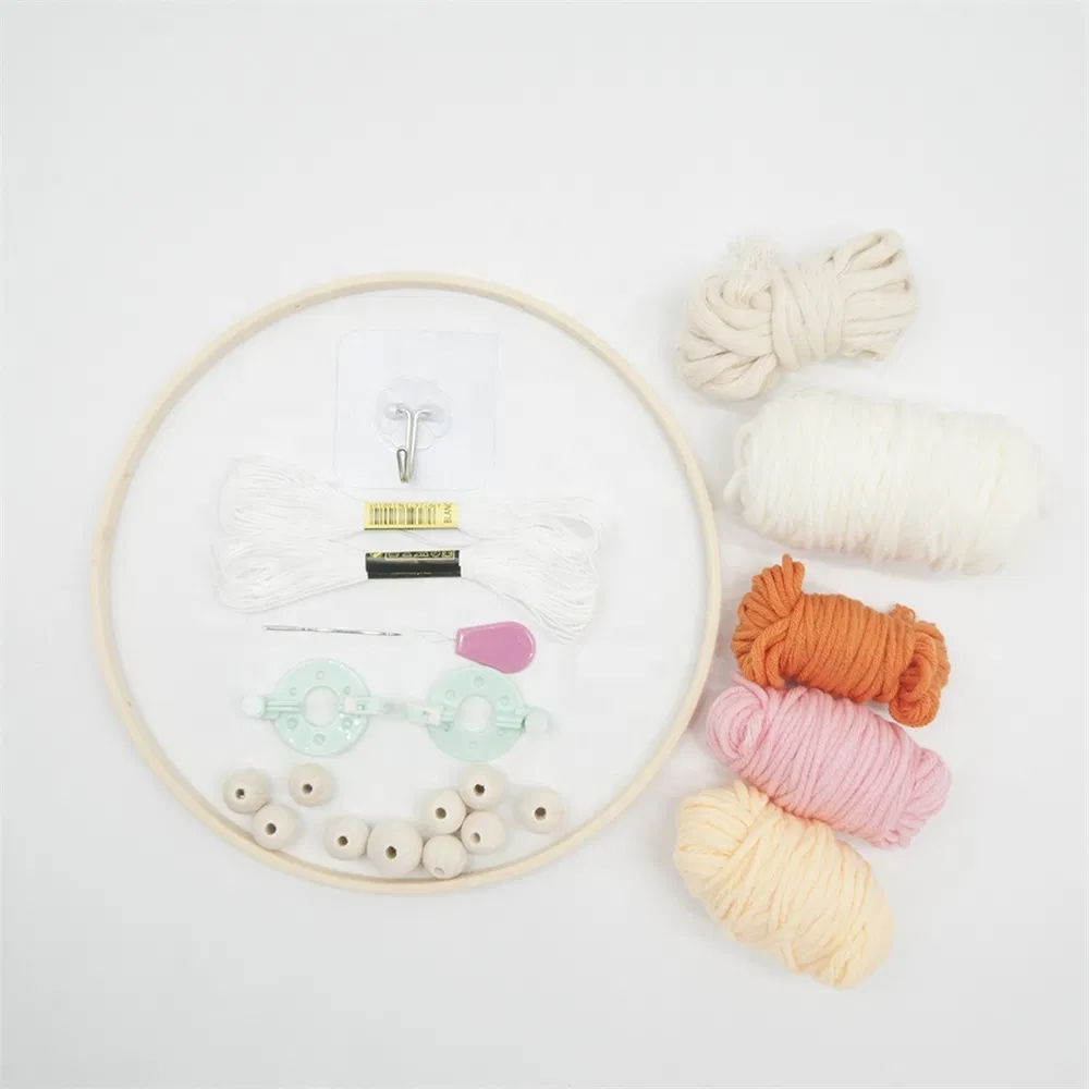 Bamboo Mobile Bell Bed Bell Circle with Pompom Maker