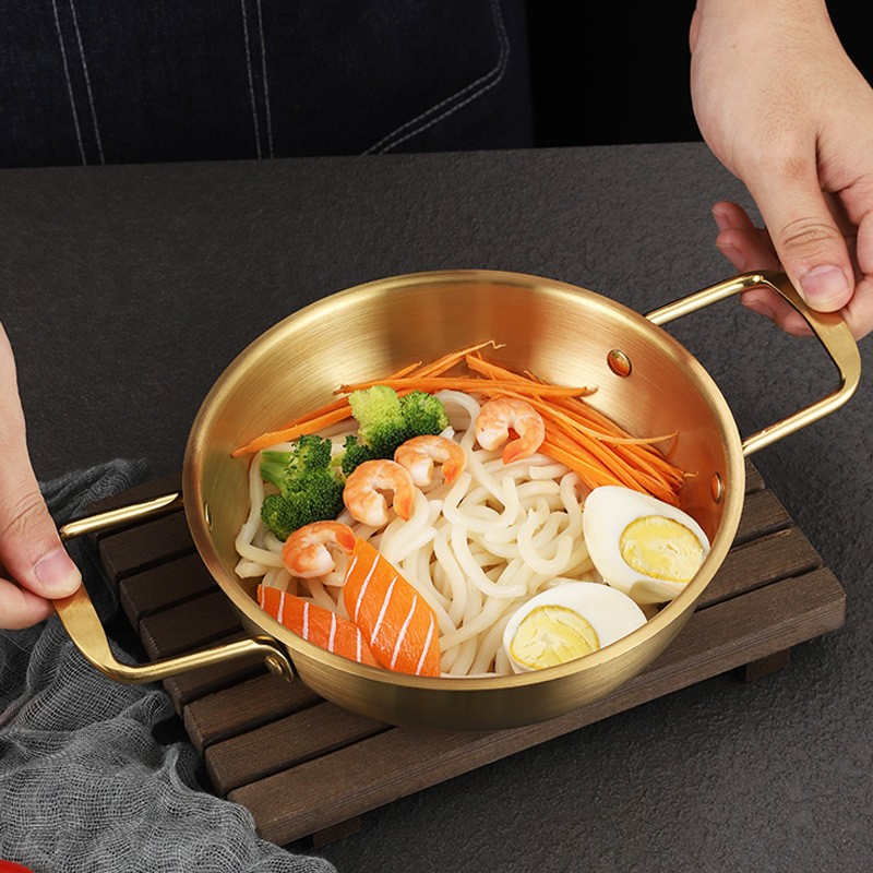 Stainless Steel Golden Ramen Pot Crayfish Seafood Kitchen Cookware