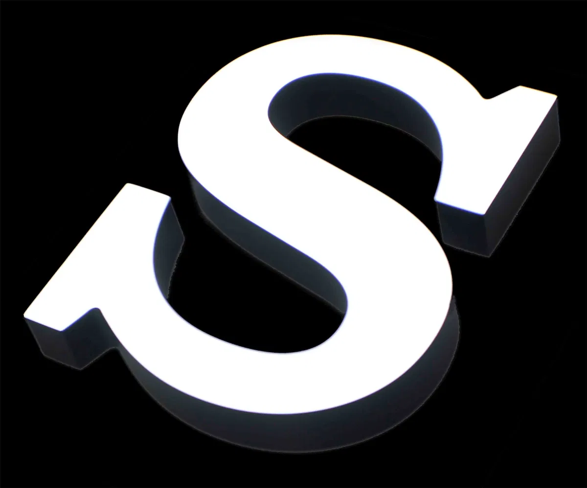 Custom Glowing Acrylic Wall Letters Sign Backlit Channel Letter Sign