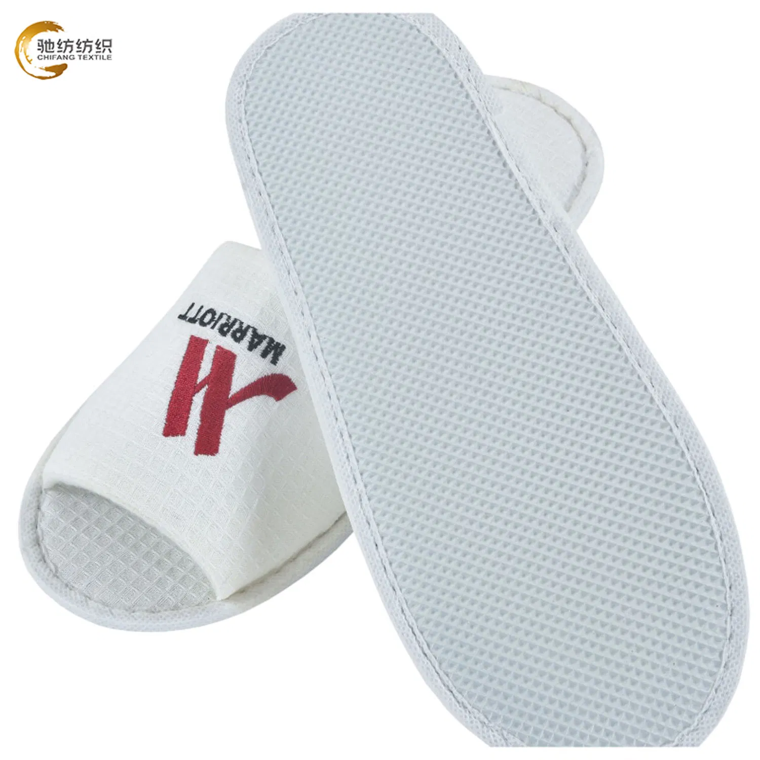 Slipper with Waffle Material for Hotel Room Using