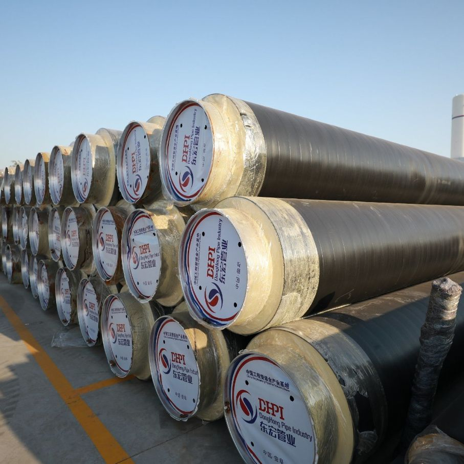 Pre-Insulated Steel Pipe with Polyurethane Foam and HDPE Protection Outer