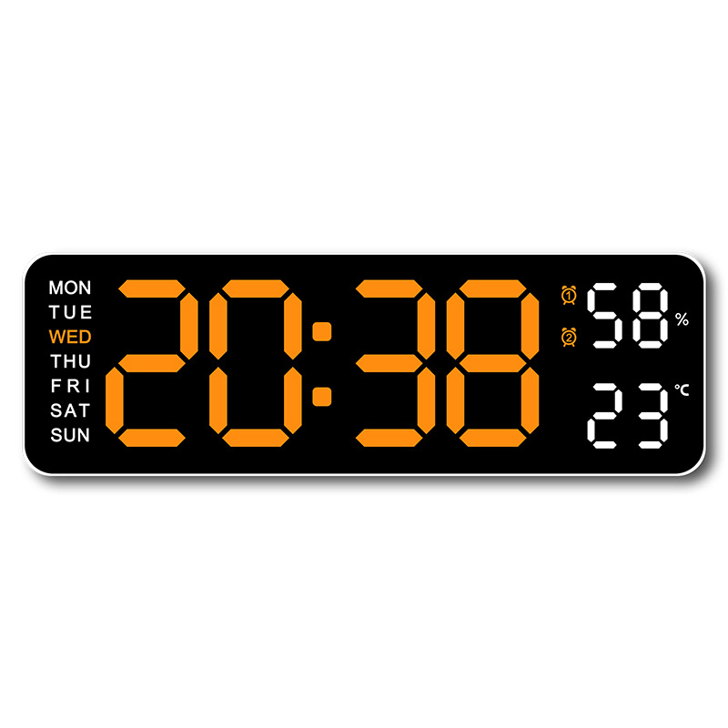 Multifunctional Hotel Living Room Large Display Electronic LED Digital Wall Clock
