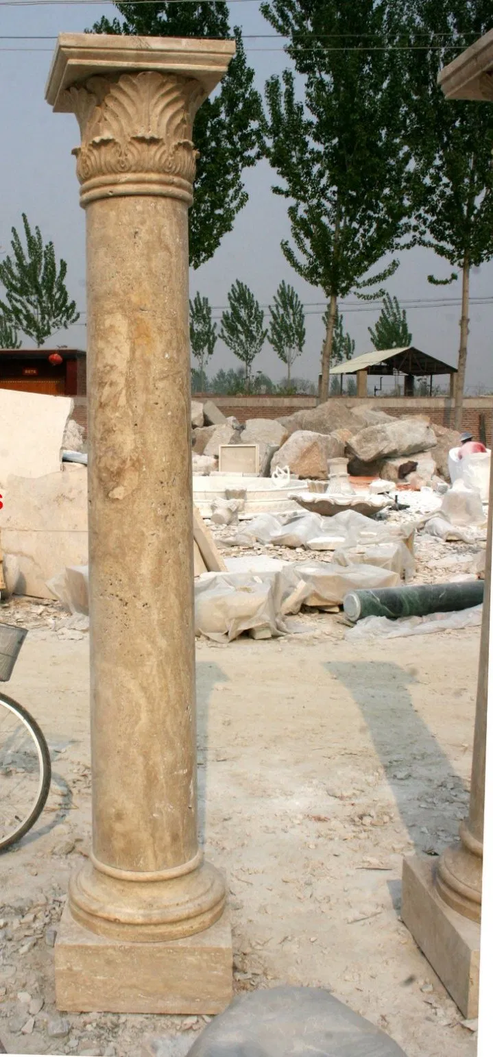 Beige Stone Sculpture Marble Column (SY-C022)