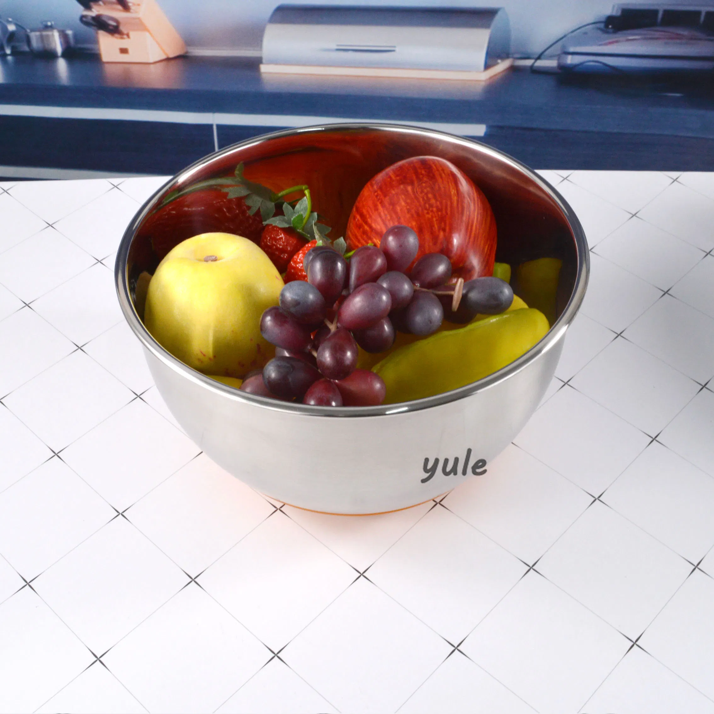 Colorful Non Slip Botttom Stainless Steel Mixing Bowl with Lid