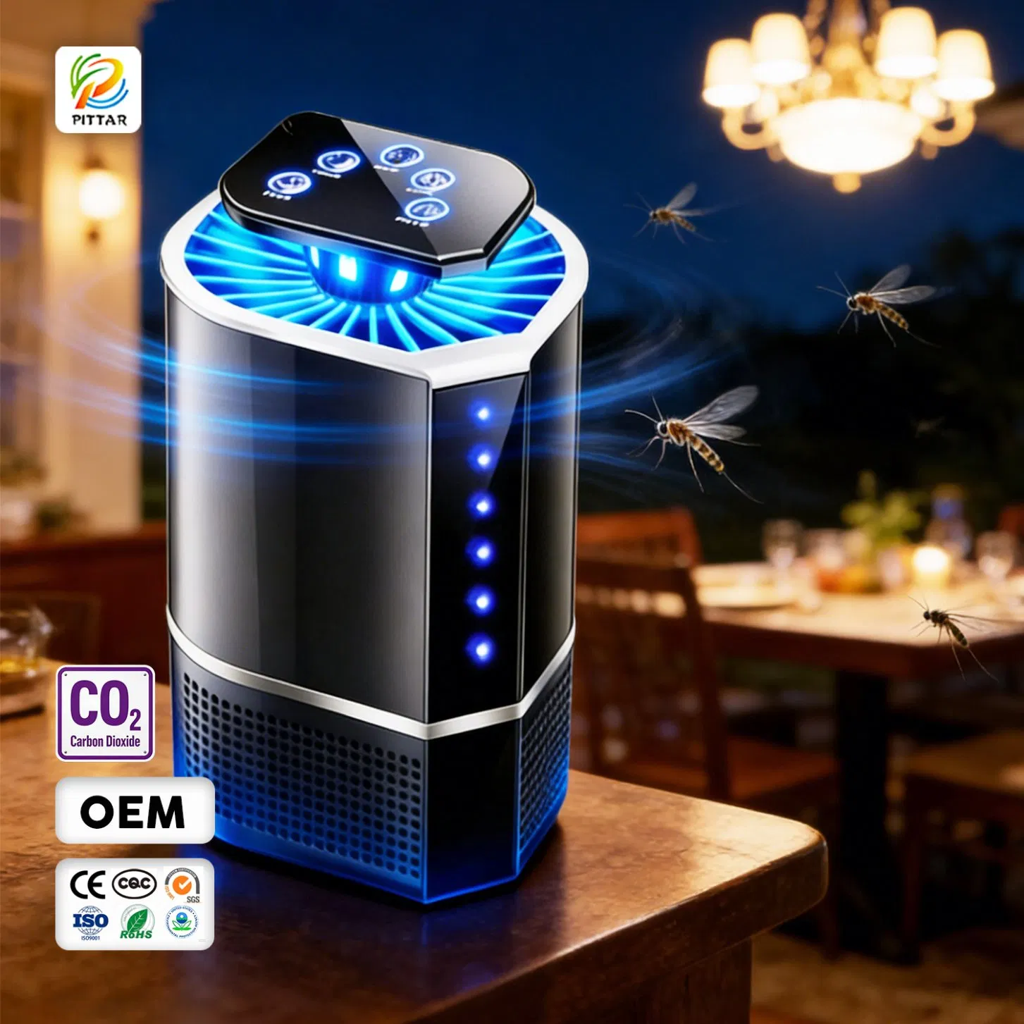 High Efficiency CO2 Carbon Dioxide Electric Bug Zapper Mosquito Killer Trap