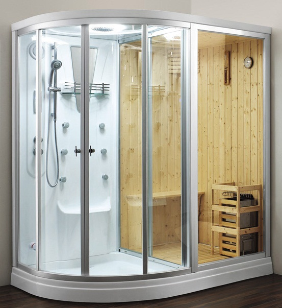 1.8 Meters White Acrylic Indoor Dry Steam Cabin
