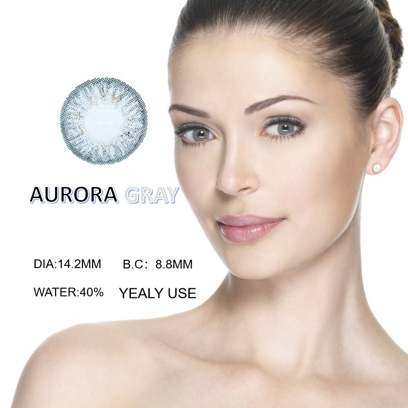 Contact Lenses Year Use Soft Super Natural Colored Black Circle 2PCS/Pair