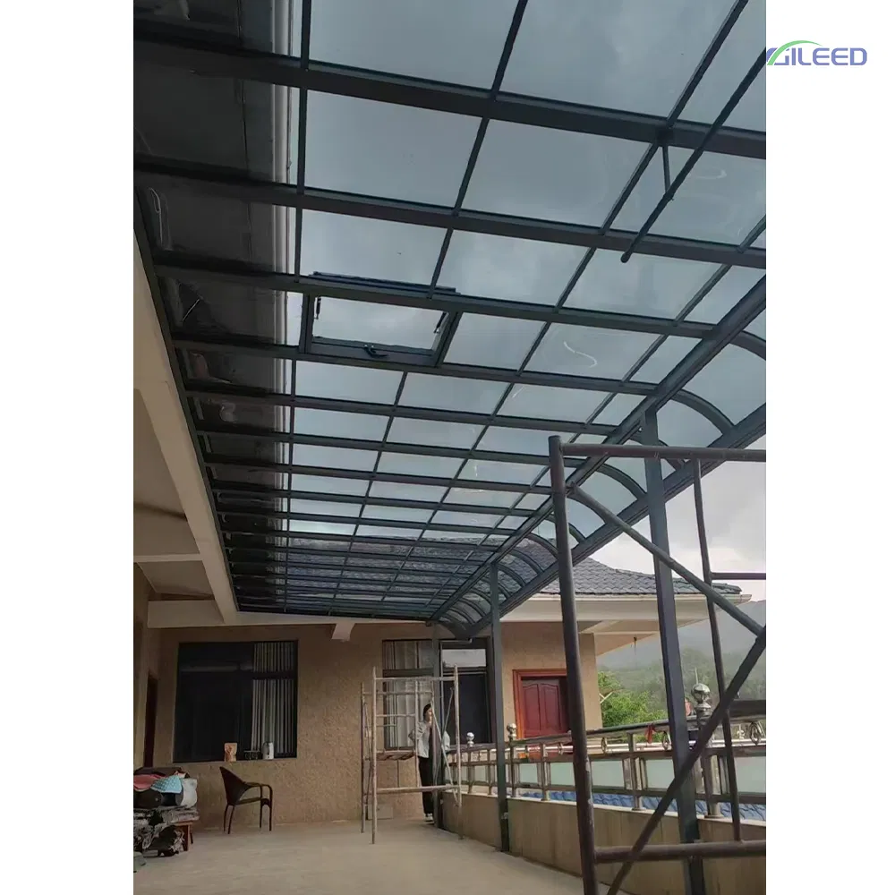 Outdoor Aluminum Alloy Strong Rain Proof Shelter with PC Solid Sheet