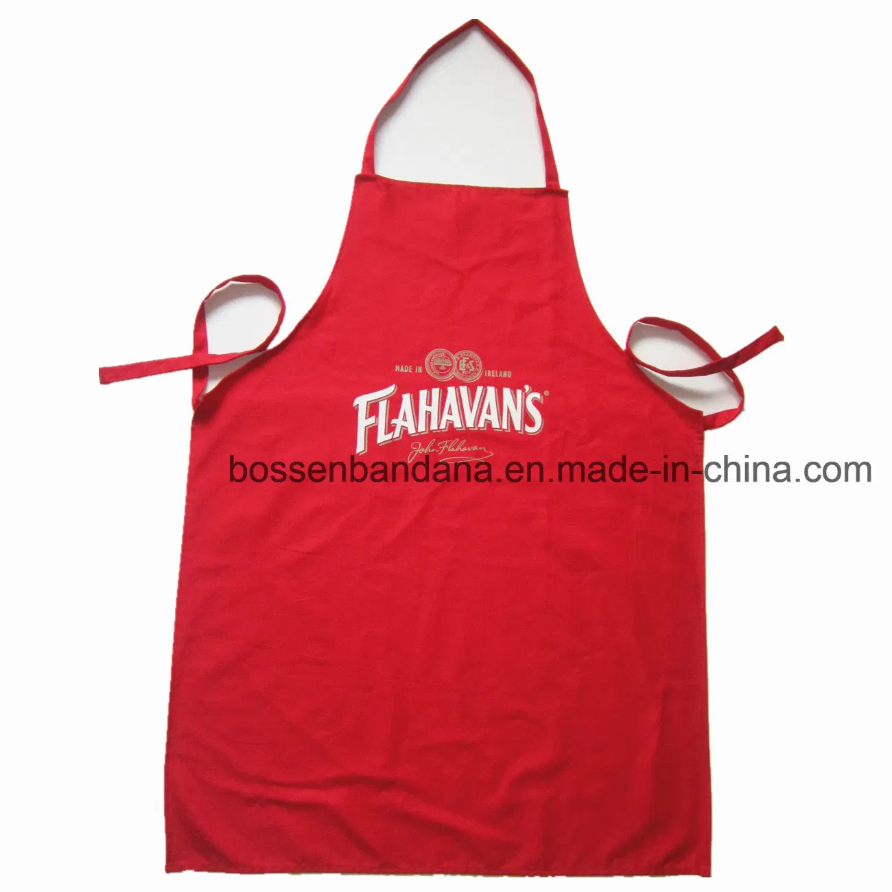 China Factory Produce Custom Logo Printed Cotton Twill T/C Kitchen Bib Apron
