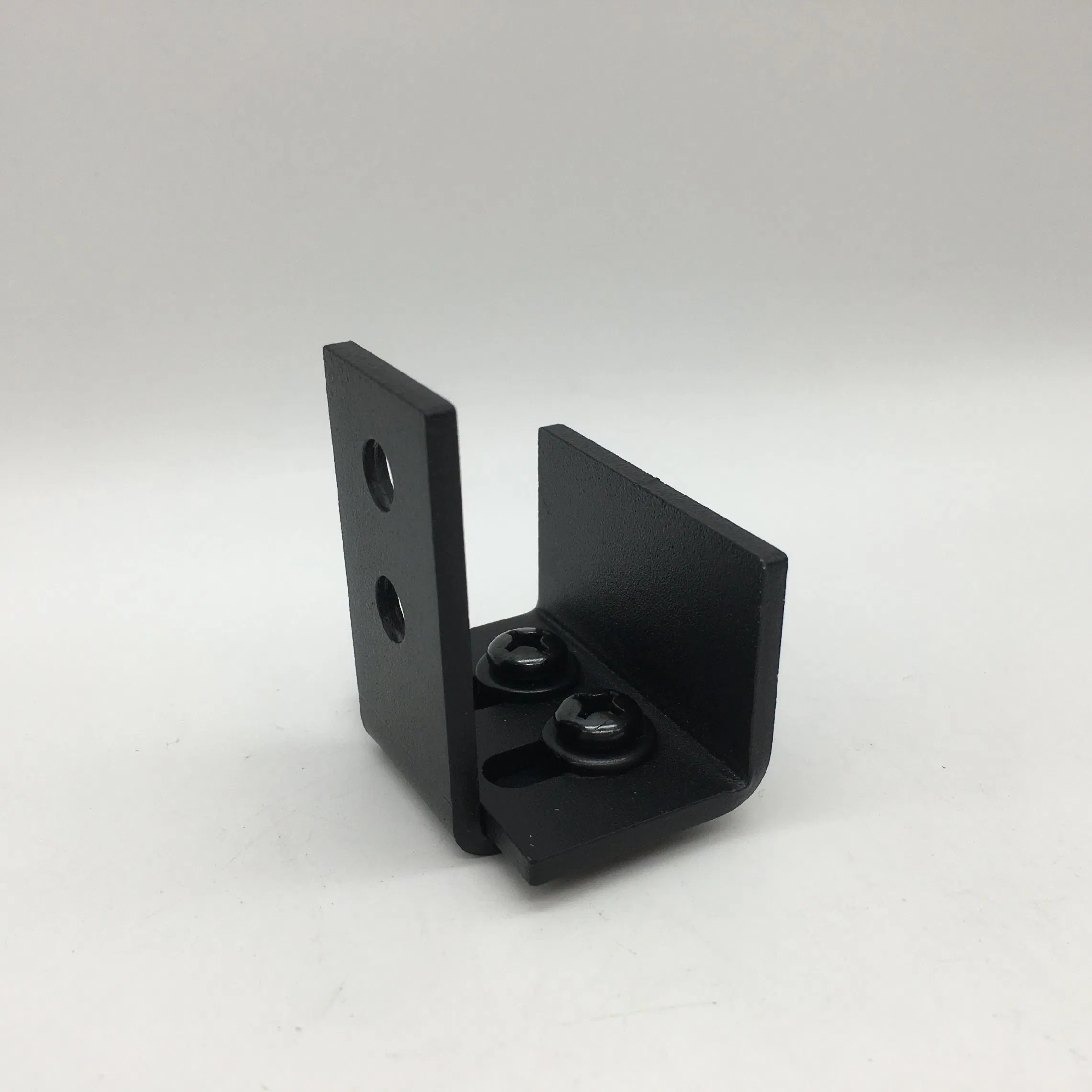 Black Coated Roller Hardware Barn Door Floor Guide Adjustable with Accessories