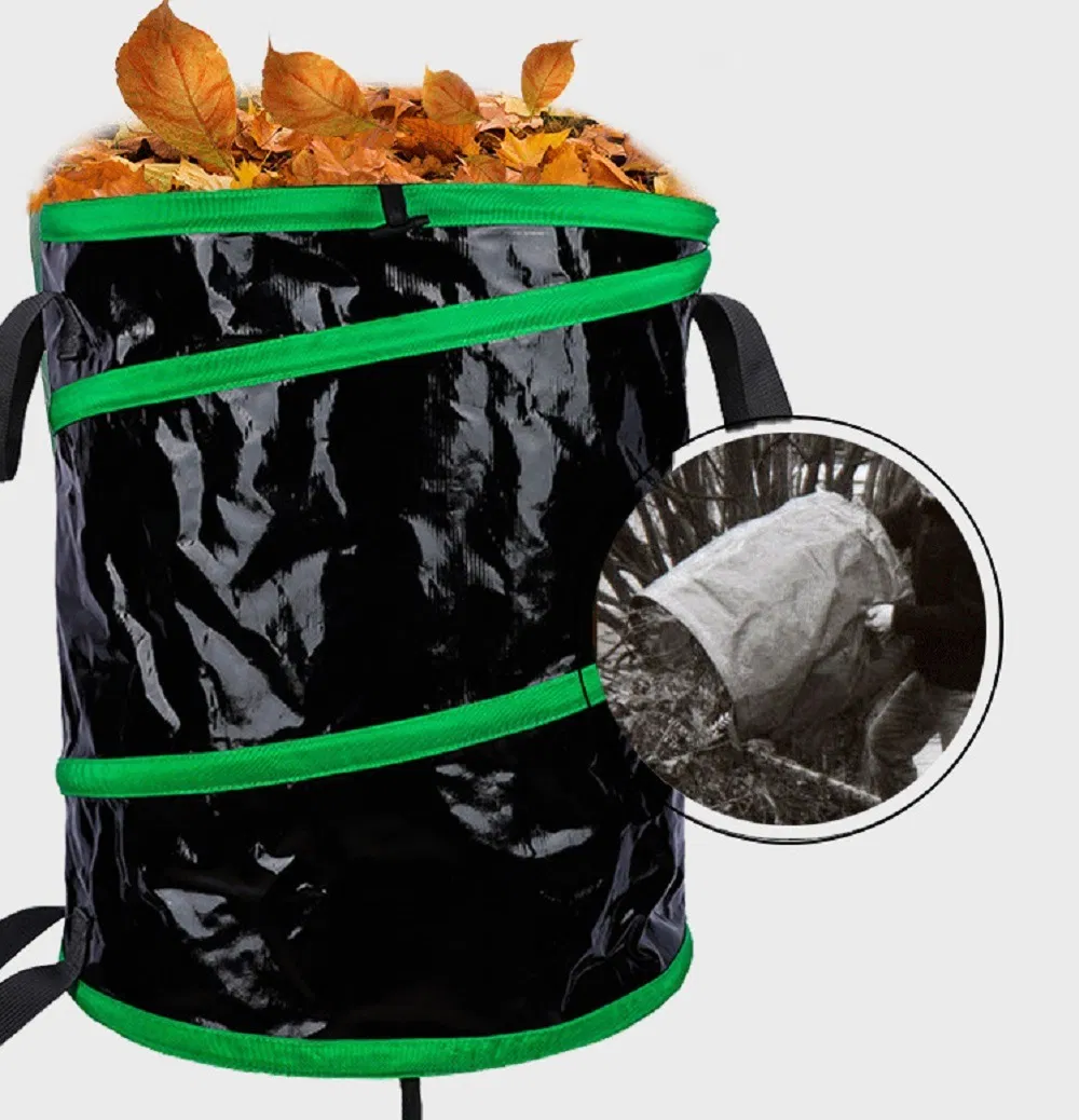 Large Capacity Waterproof Gardening Trash Bag with Reinforced Handles