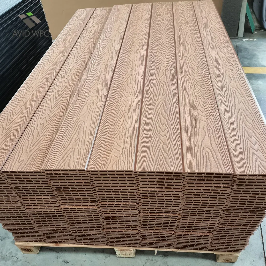 Environmentally Privacy Garden Exterior Decorative Wood Plastic Composite Grey Composite Fencing Panel