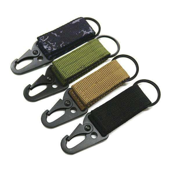 Tactical Hanging Buckle Molle Nylon Webbing Belt Triangle Buckle Outdoor Climbing Camping Tool Accessory Carabiner Keychain