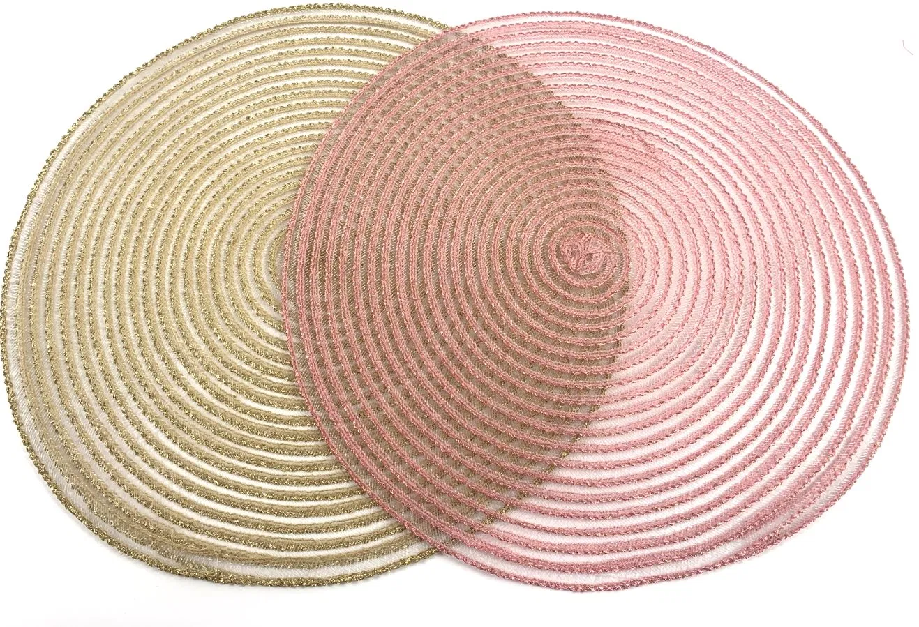 High Quality 2021 New Round Braid Glitter Placemat China Manufacturer