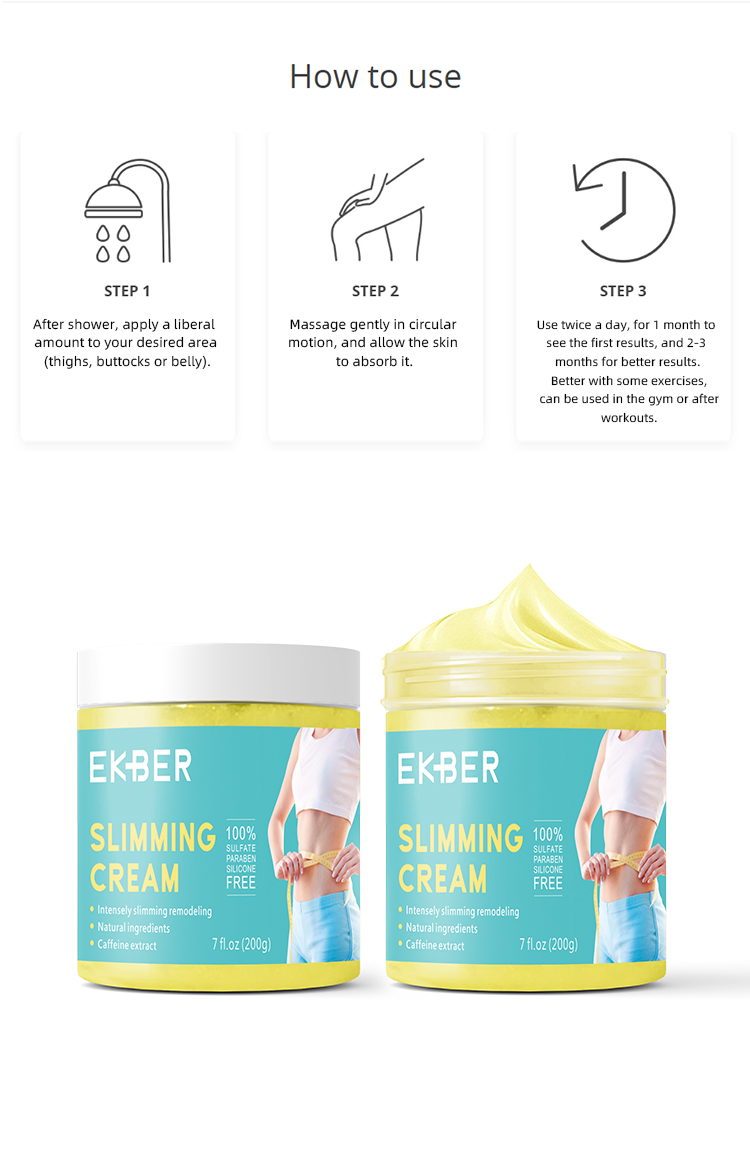 Body Care Weight Loss Cellulite Sweat Belly Fat Burning Turmeric Slimming Cream