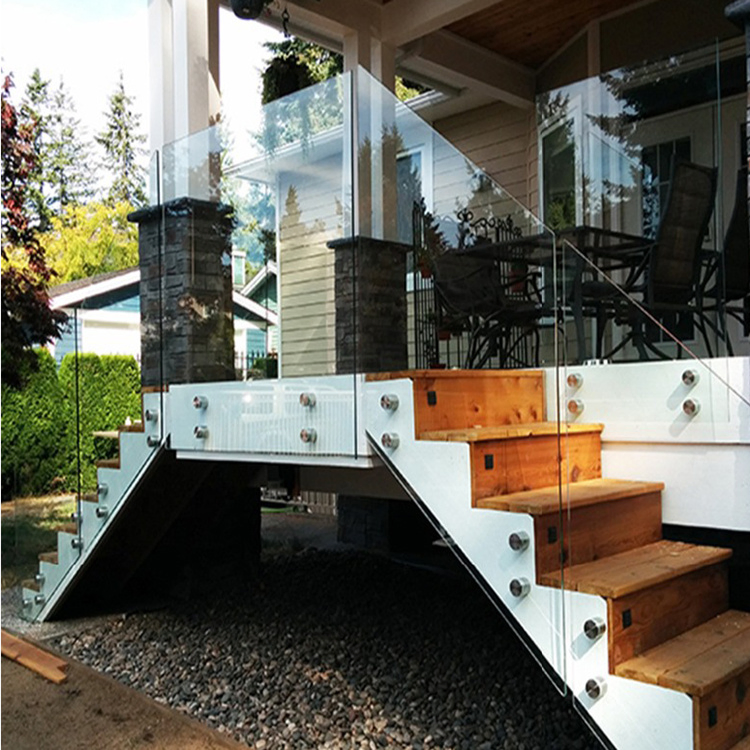 Ace High Quality Outdoor Indoor Frameless Glass Railing Glass Fixing Railing Handrails Stainless Steel Glass Standoffs